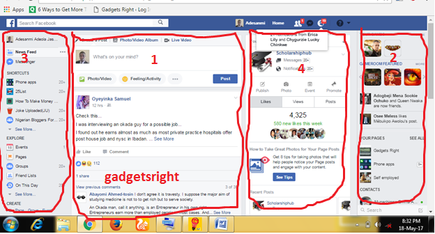 Facebook news feed