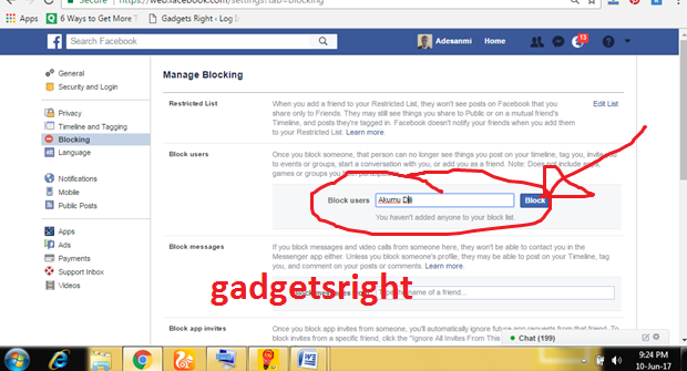 Block Facebook Friends