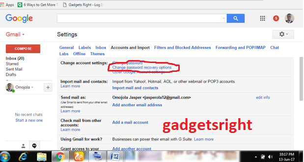 change gmail mobile number