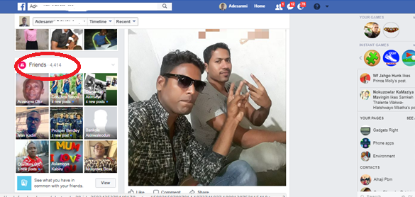 how to find recently added friends on facebook on iphone